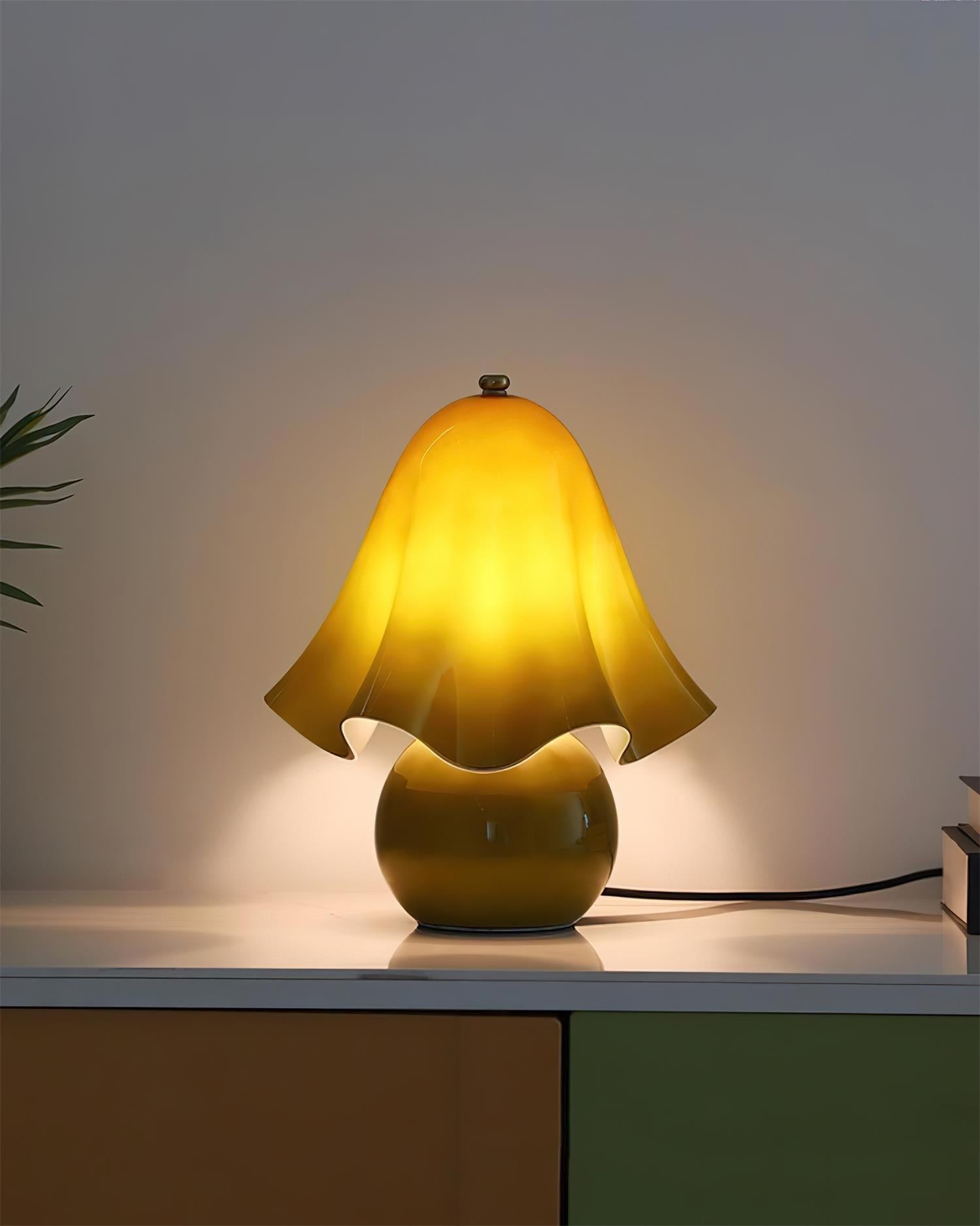 Bellina Decorative Table Lamp - Sculptural Bell Flower Shape T281