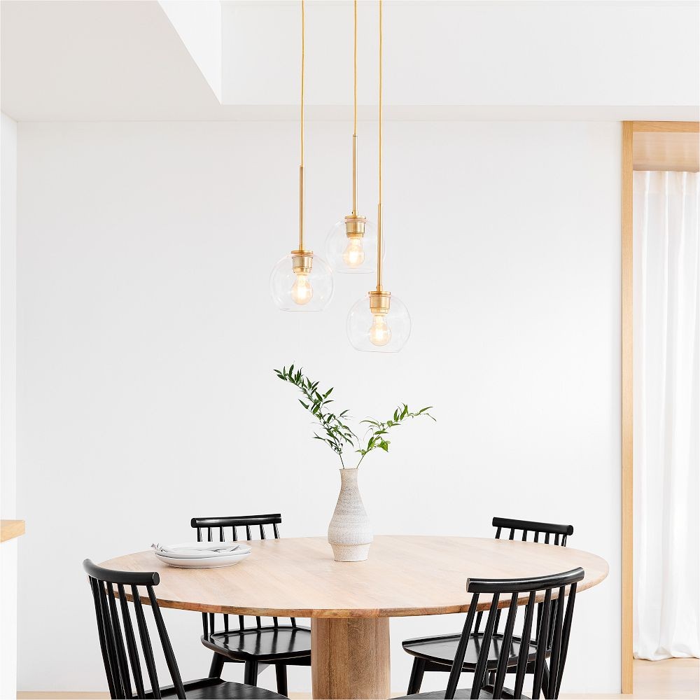 Selvion Minimalist Crystal Chandelier - Handcrafted Glass Sculptural Lighting Fixture T150