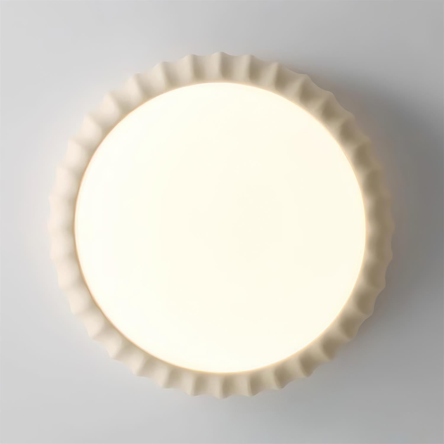 Simple Cream Style Wave Round Ceiling Light M247