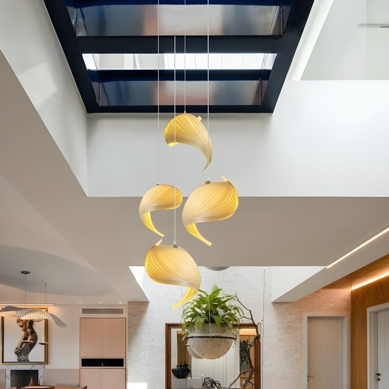 Creative Wooden Nautilus Shell Pendant Light S170