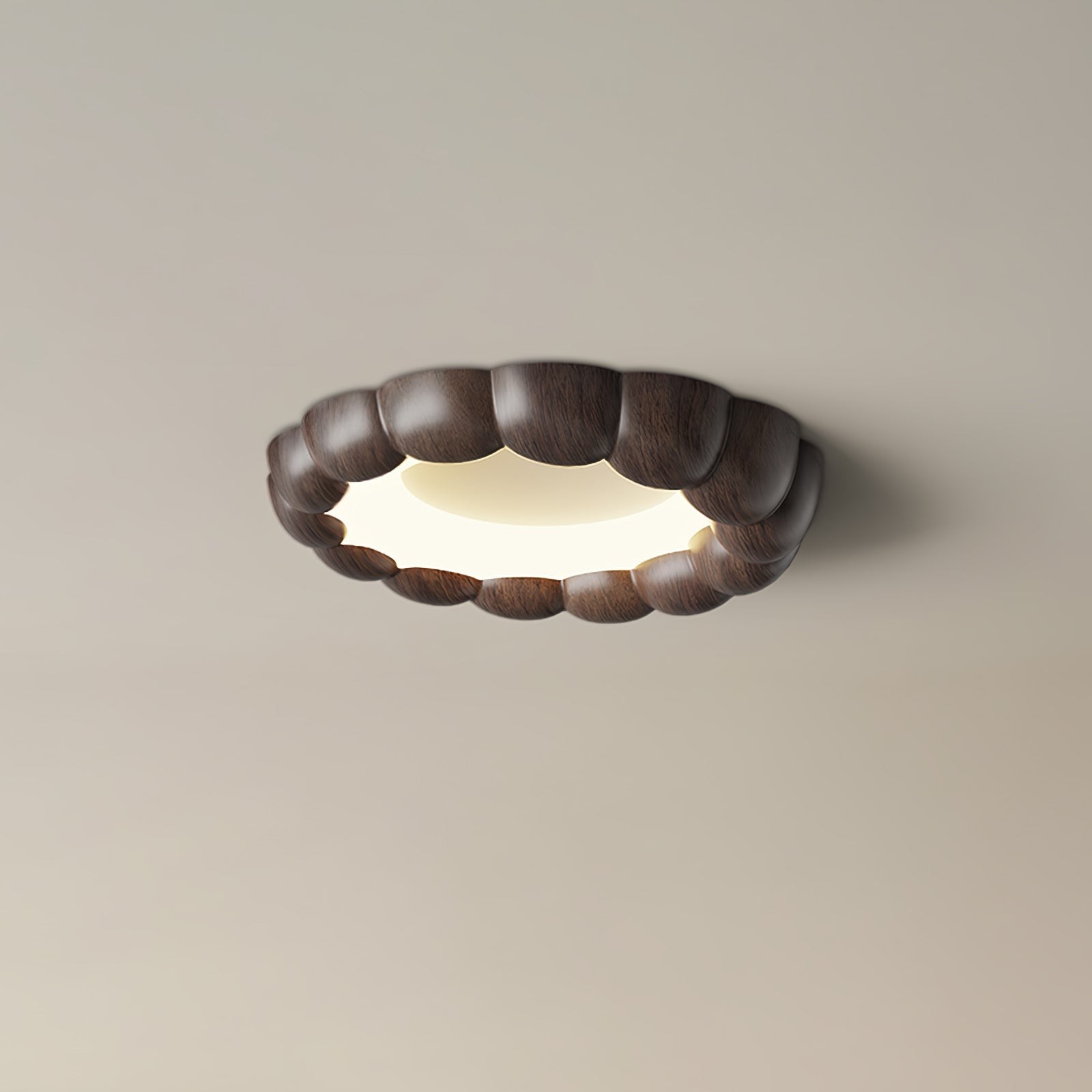 Faux Wood Ripple Ceiling Lamp M559
