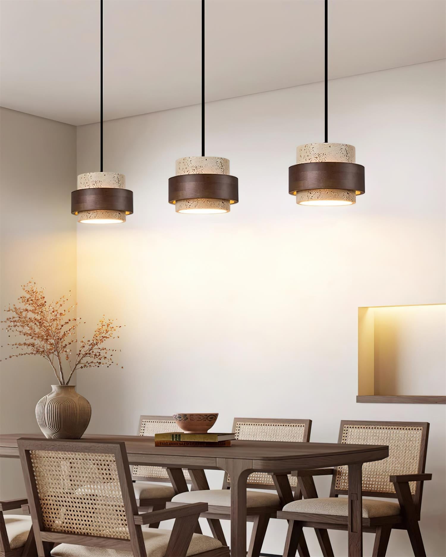 Cylinder Travertine Pendant Lamp M271