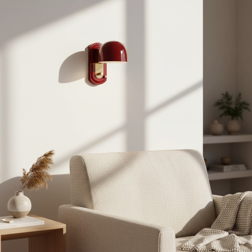 Livessa Modern Wall Lamp - Sculptural Glass Shade Wall Light for Bedroom or Living Room T540
