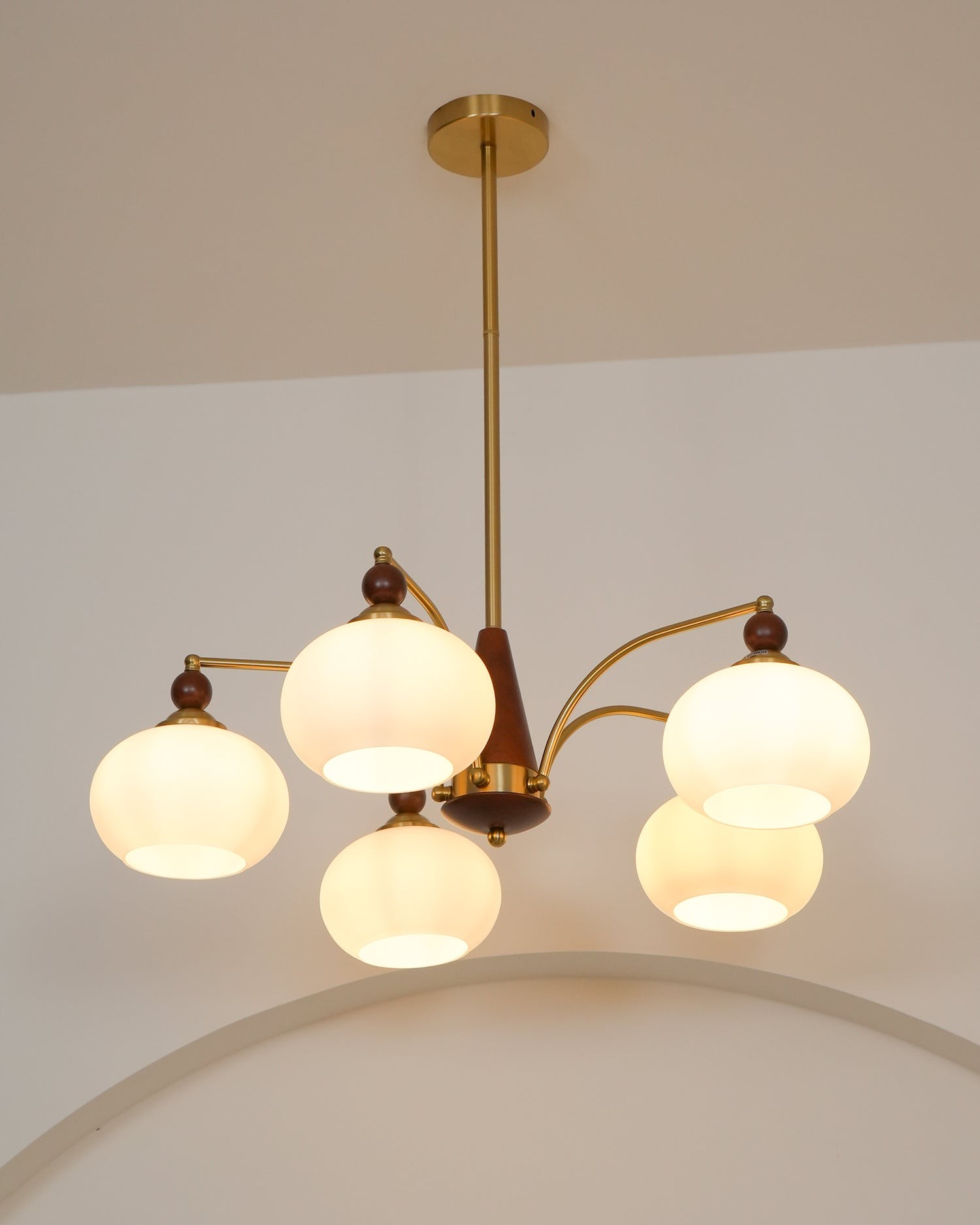 Vintage Multihead Persimmon Chandelier M431