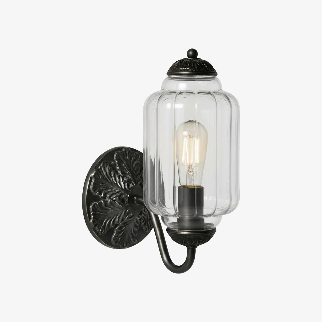 Eloise Brass Wall Sconce – Elegant Milk Glass Vintage Lighting T290