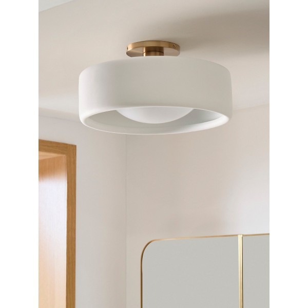 Cerova Elegant Round Porcelain Flush Mount Ceiling Light T165