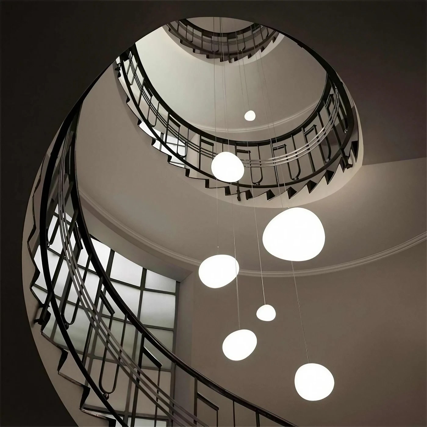Stone Shape Opal Glass Pendant Light S05