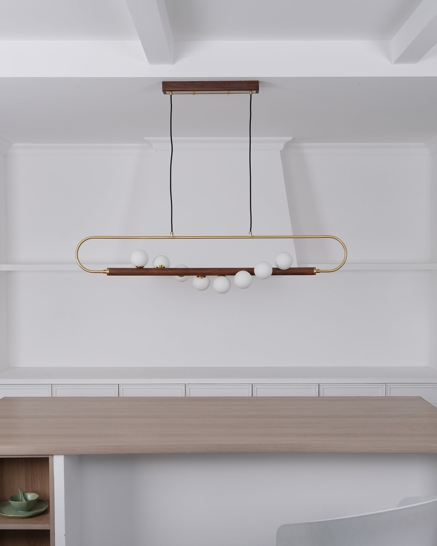 Modern Walnut Simple Chandelier M132