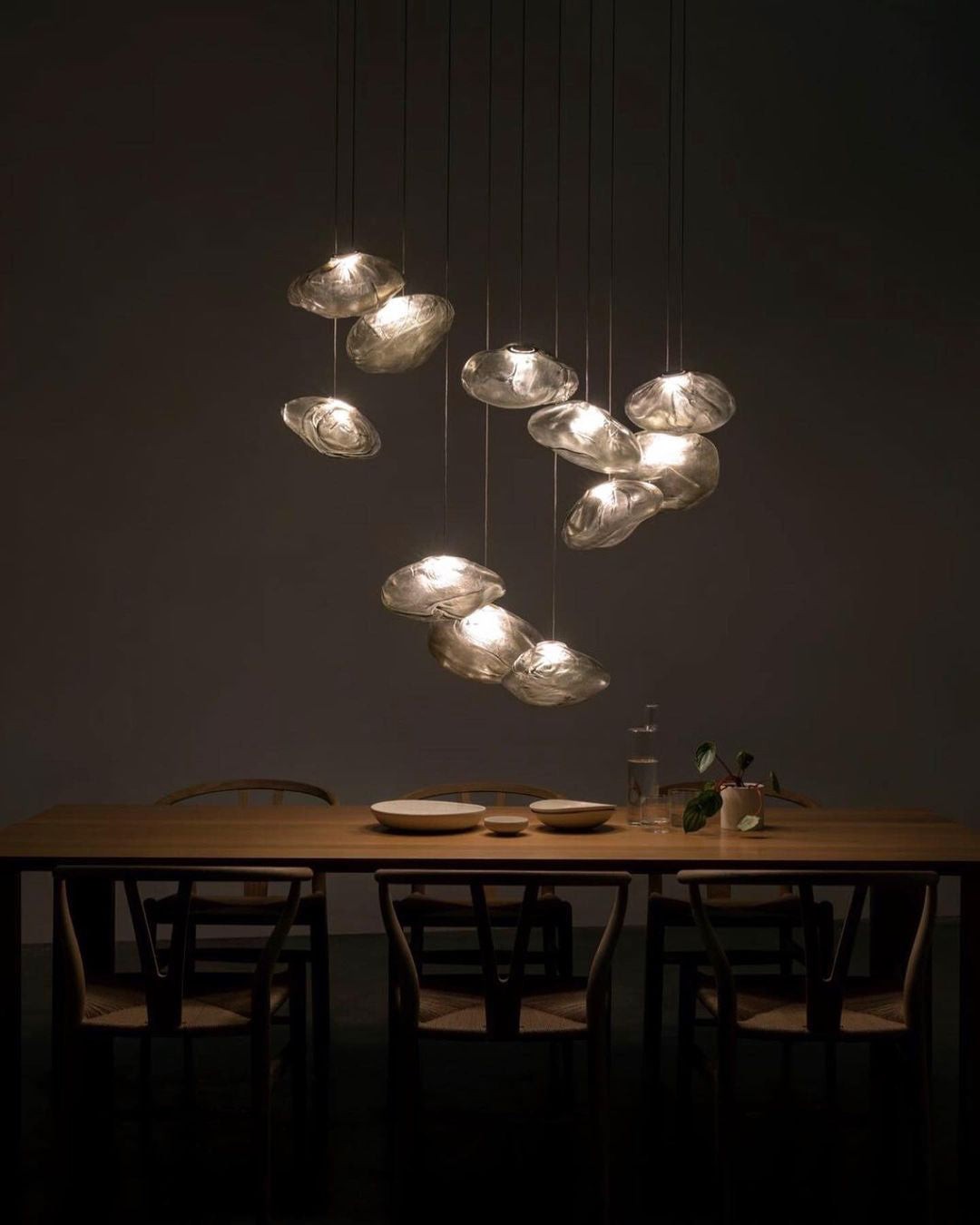 Multi-Head Irregular Glass Bubble Chandelier M180