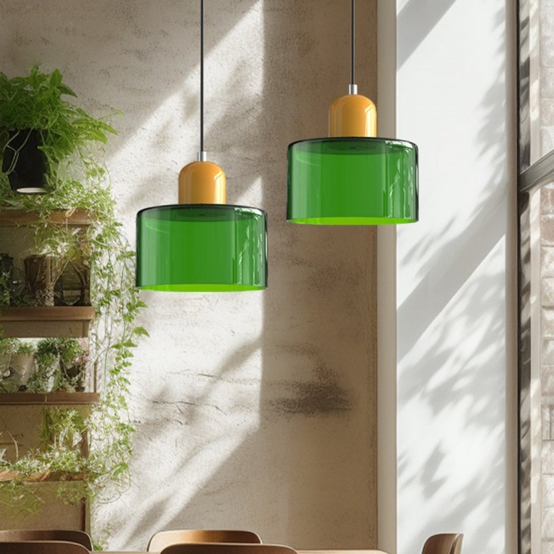 Nordic Morandi Cylinder Glass Pendant Lamp S101