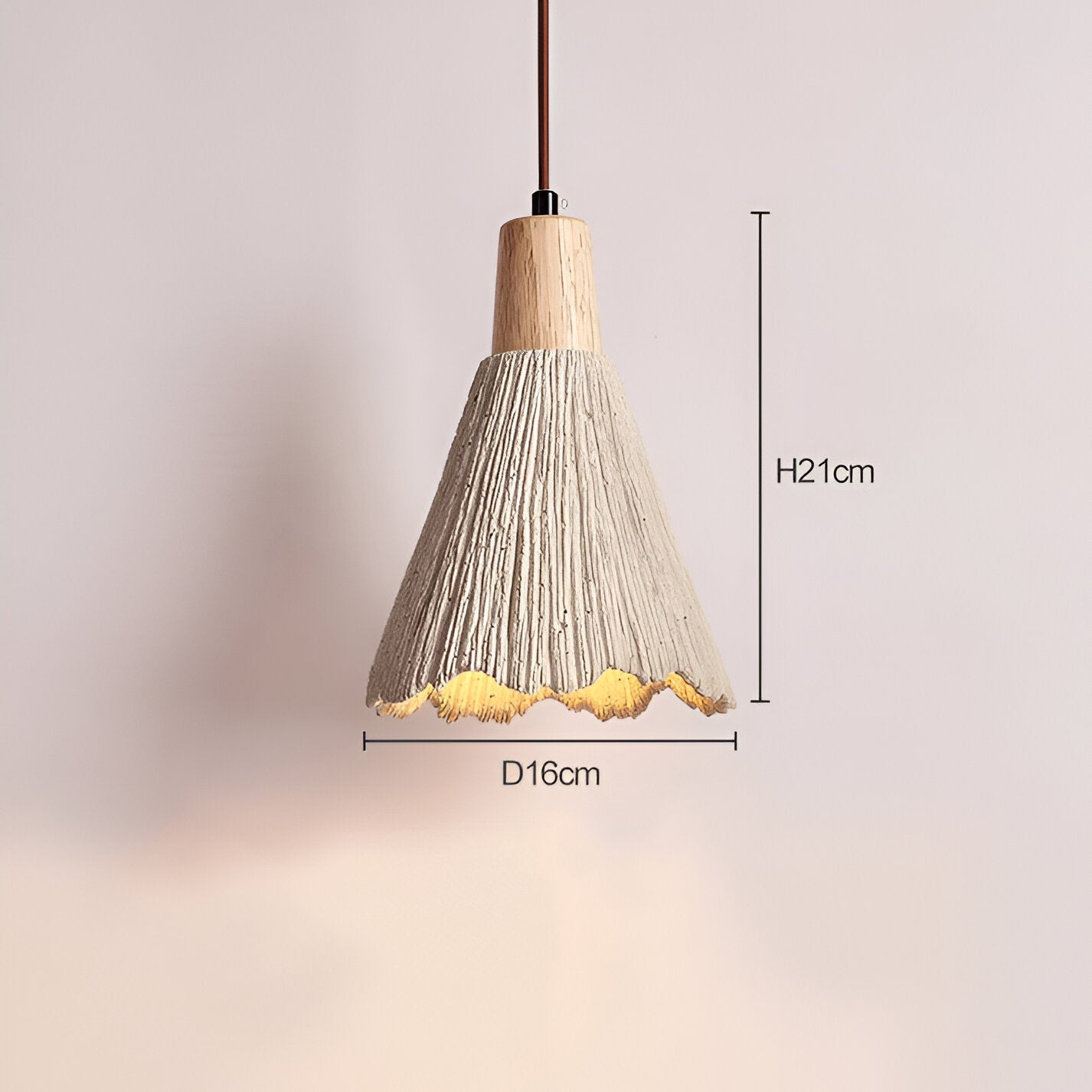 Cream Retro Wabi-Sabi LED Pendant Light D919