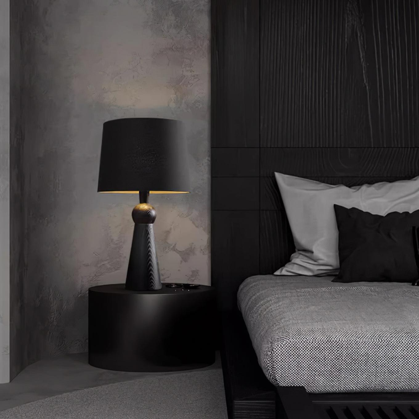 Nordic Retro Solid Wood Fabric Table Lamp M87