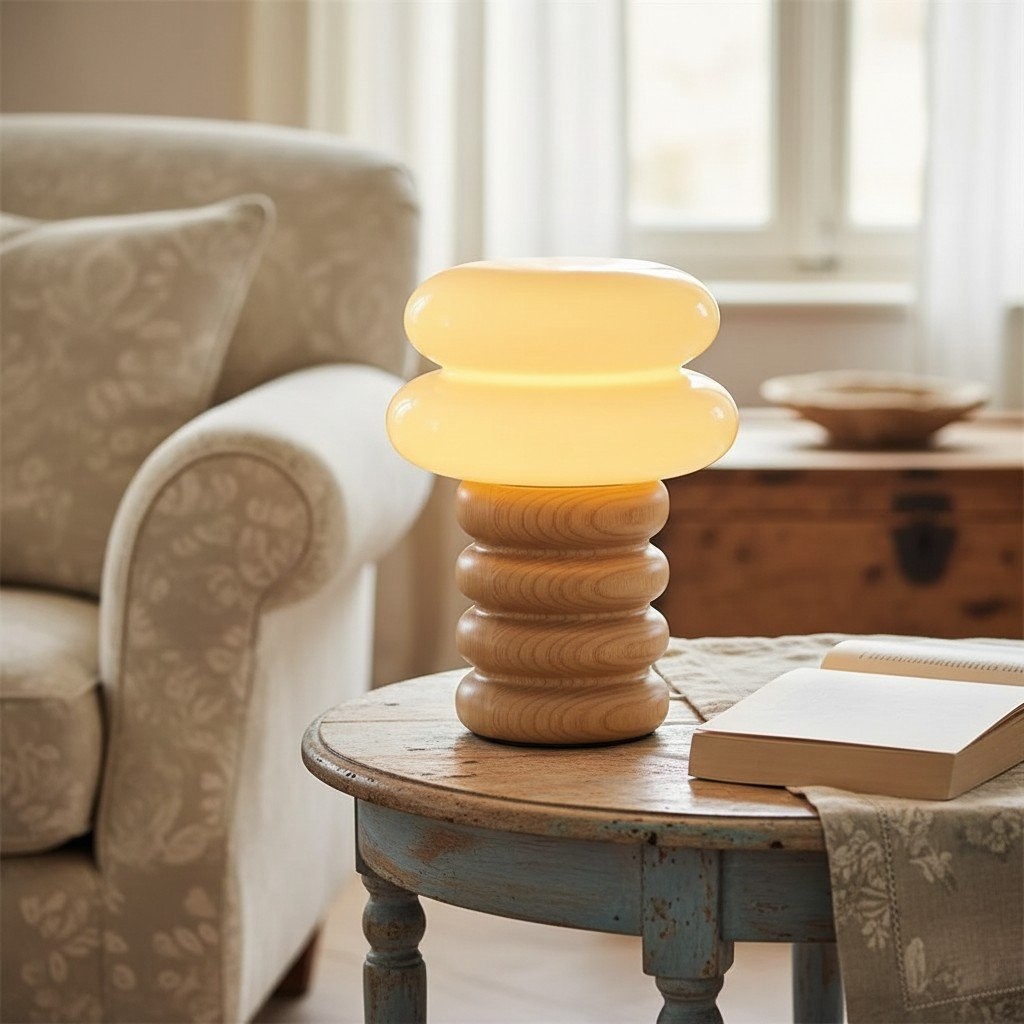 Auralume Modern Accent Table Lamp - Elegant Design Light for Reading Desk or Lounge Area T554