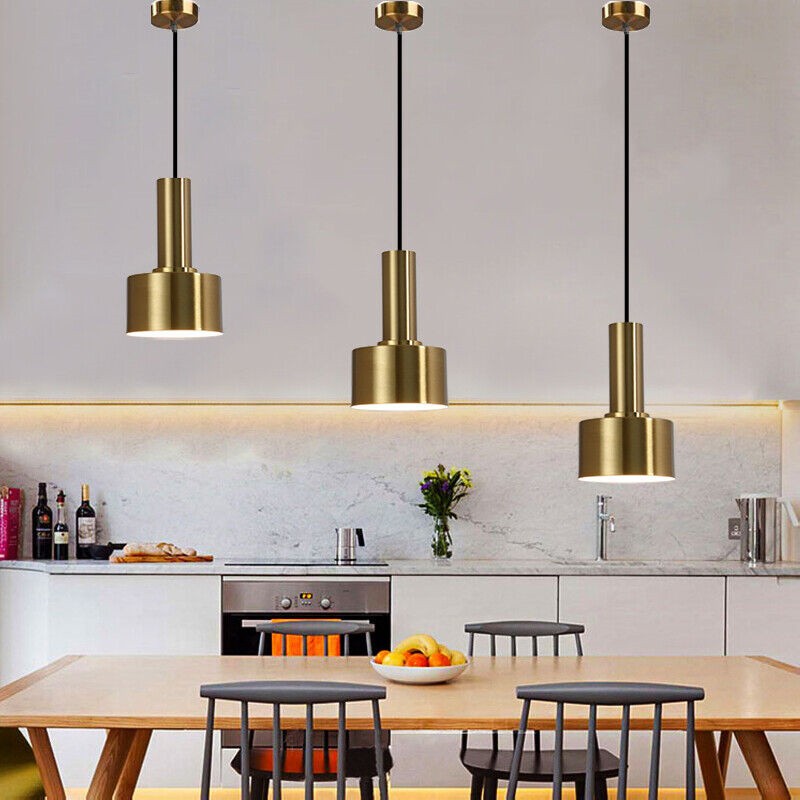 Nordic Brass Bedroom Pendant Light Modern Bar Pendant Light S95