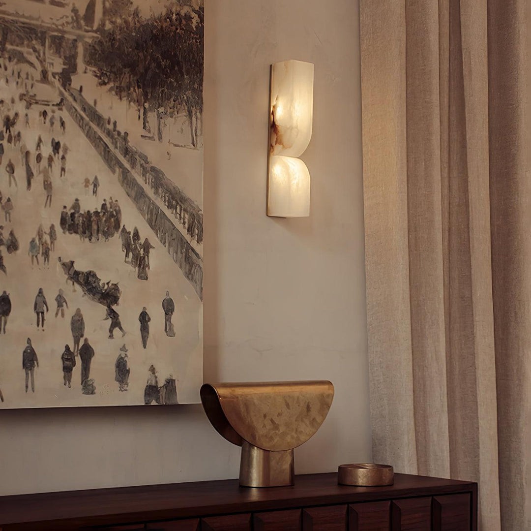 Albesque Modern Luxurious Alabaster Wall Sconce S126