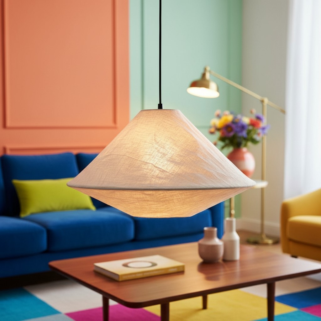 Zalen Collapsible Fabric Shade - Handcrafted Woven Pendant Light for Dining Room and Entryway Ambiance T650
