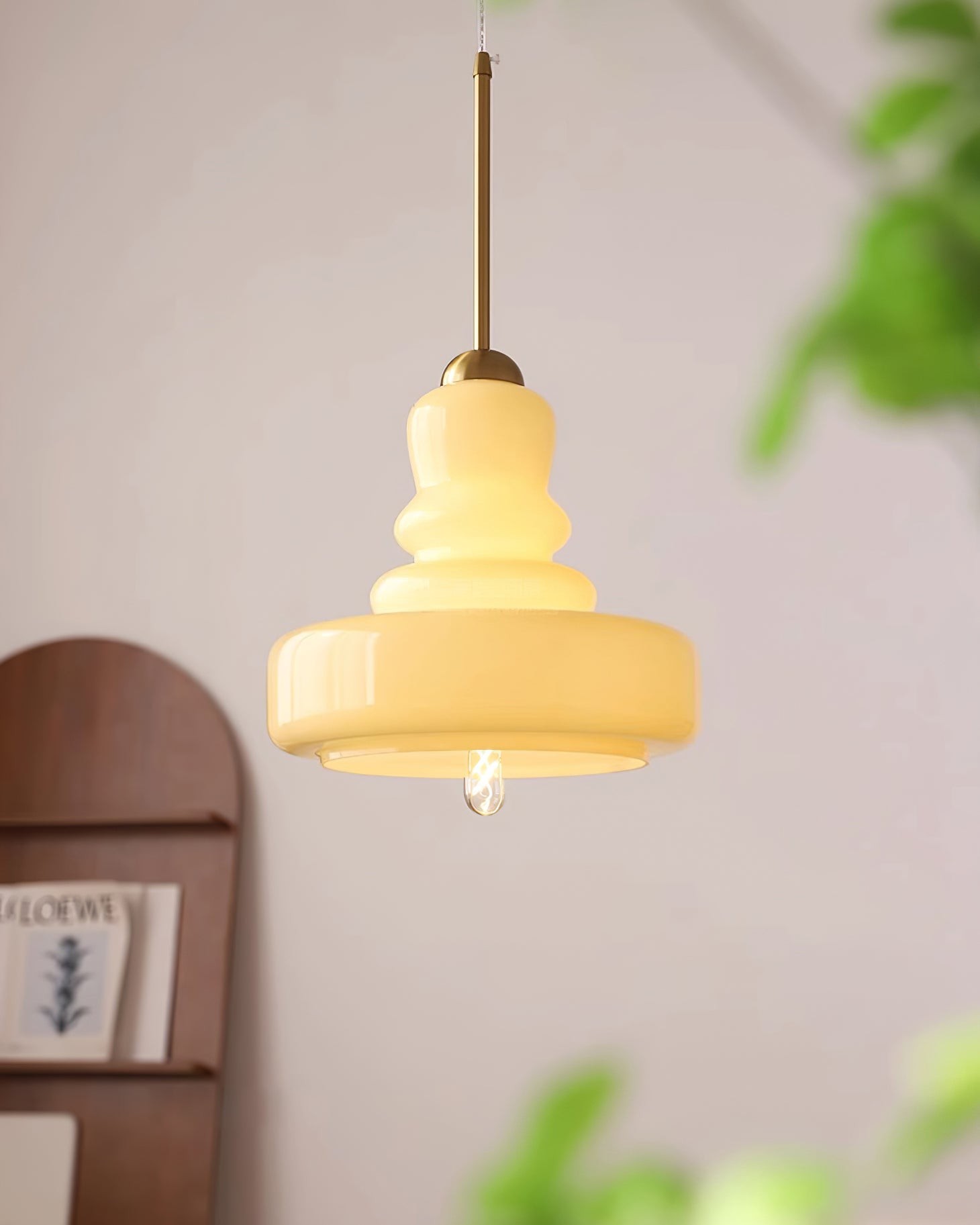 Mid Century Modern Gourd Glass Pendant Light M215