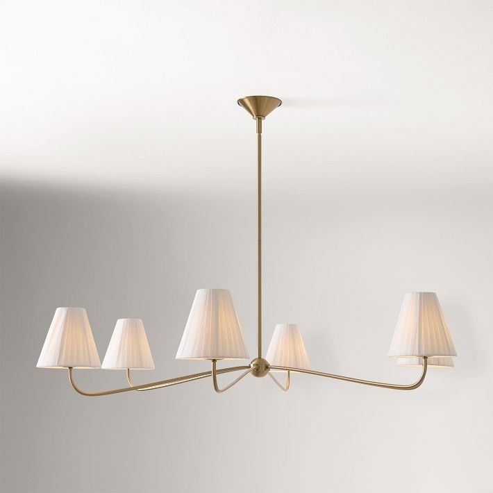 Fibura Elegant Linen Shade Chandelier – Modern Design for Living Room & Office T247