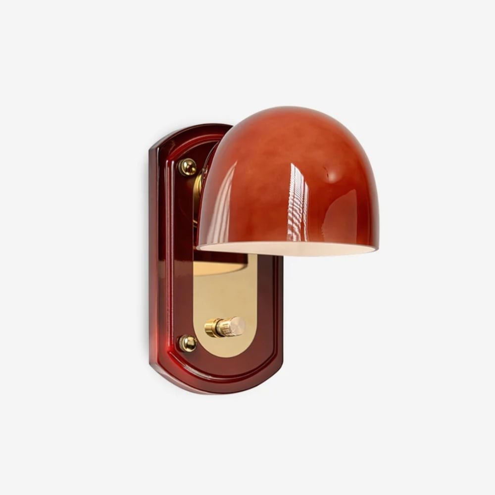Livessa Modern Wall Lamp - Sculptural Glass Shade Wall Light for Bedroom or Living Room T540