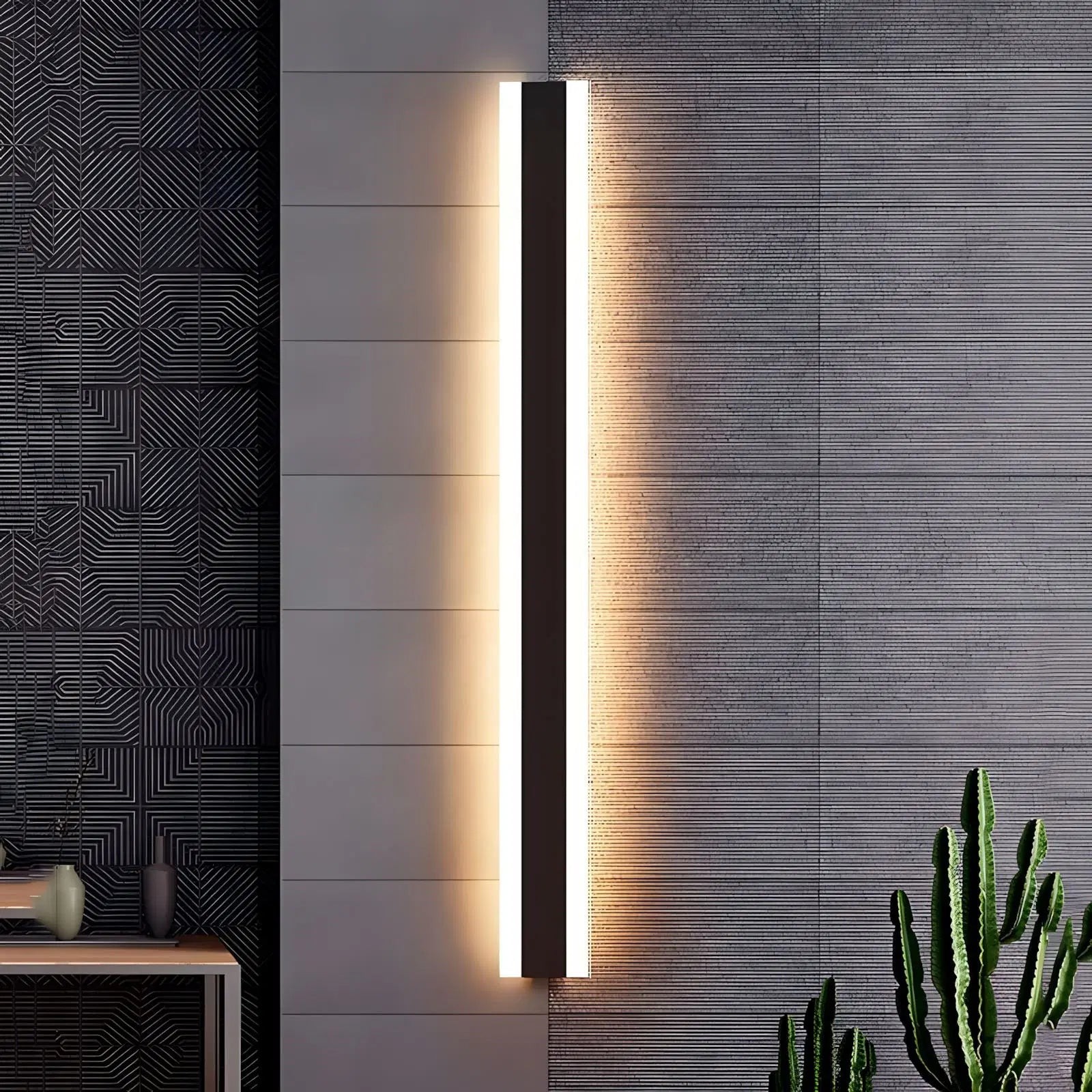 Modern Long Strip Outdoor Wall Light – Waterproof Lamp for Porch & Garden S370