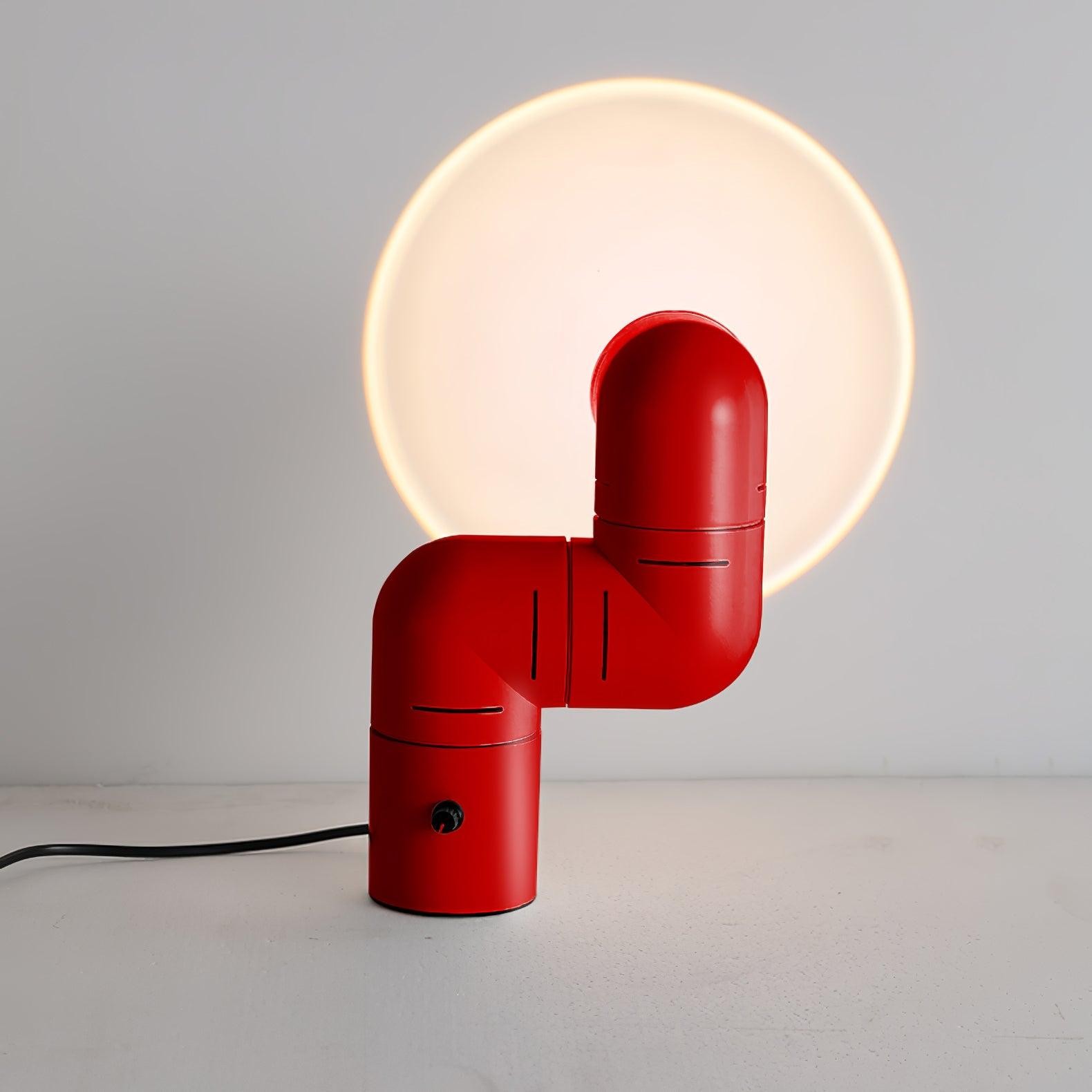 Red Tubular Table Lamp Suitable For Bedroom M20