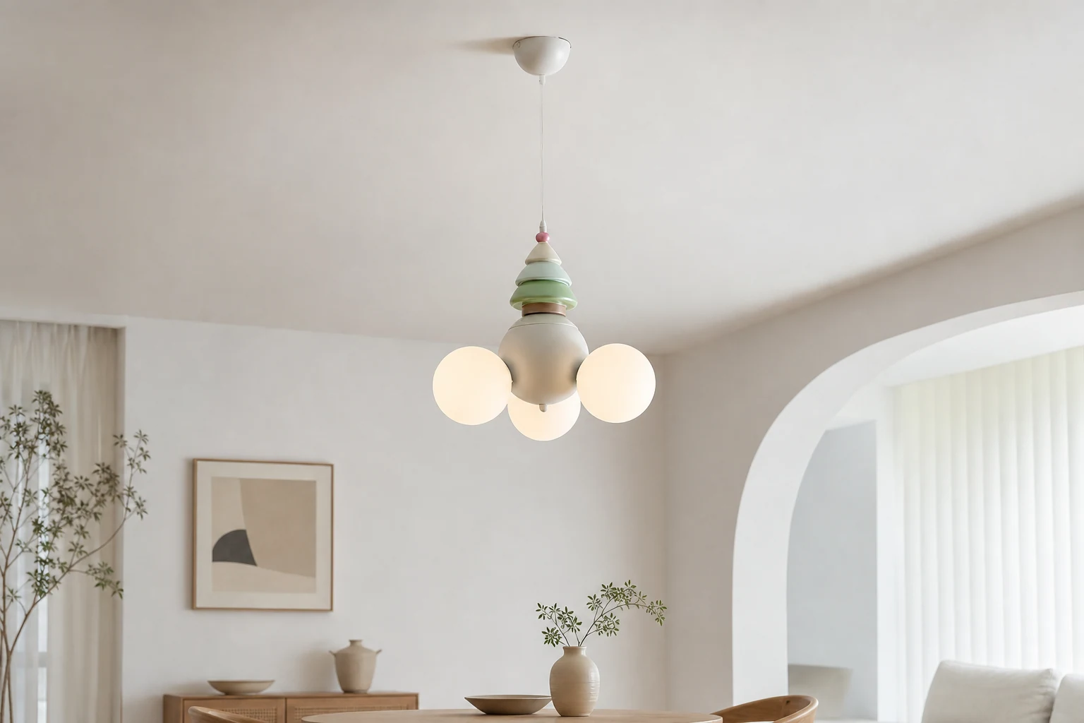 Lampa wisząca MiloSphere D202 stosowana we wnętrzach lifestylowych