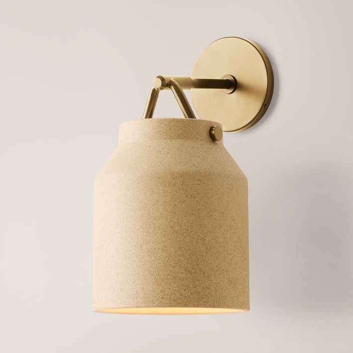 Hanton Modern Minimalist Brass and Glass Sconce – Damp Rated for Bathrooms T173