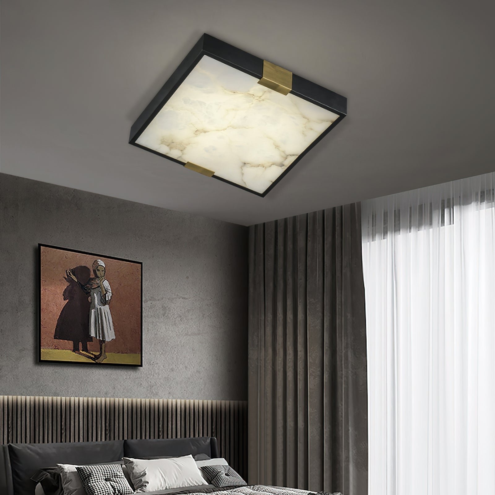 Lucien Alabaster Ceiling Light D432