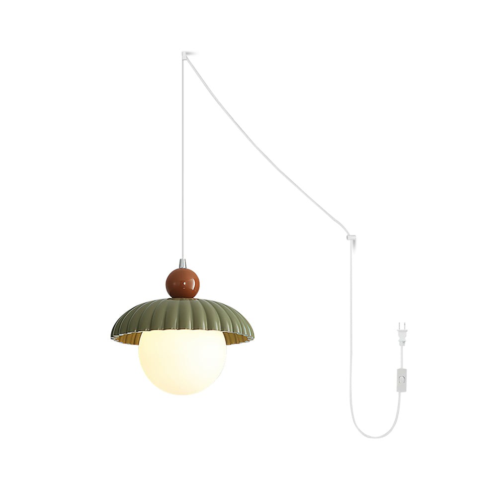 Creative Spherical Straw Hat Vertical Line Pendant Lamp M292