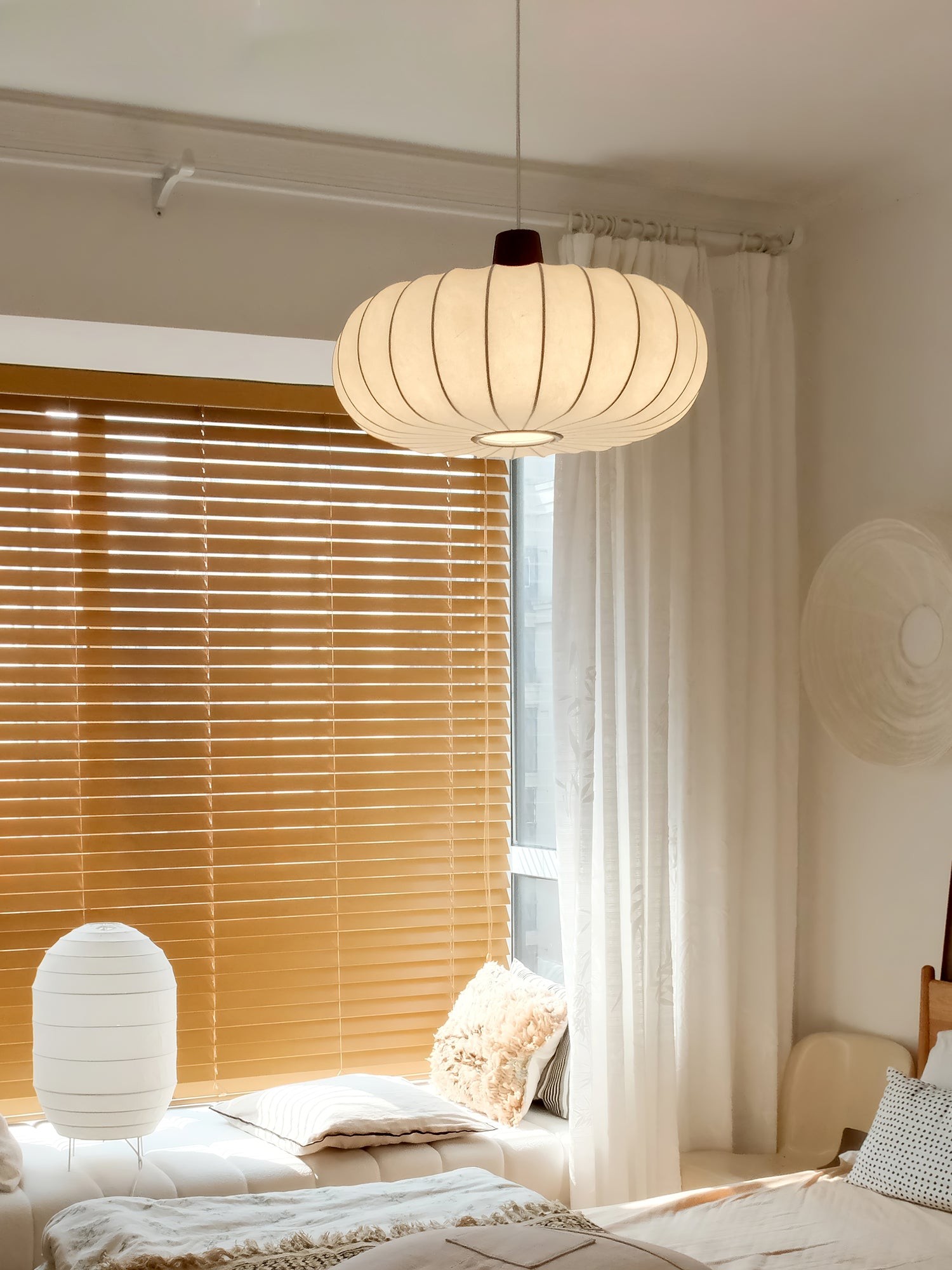 Classic Silk Lantern Pendant Light M514