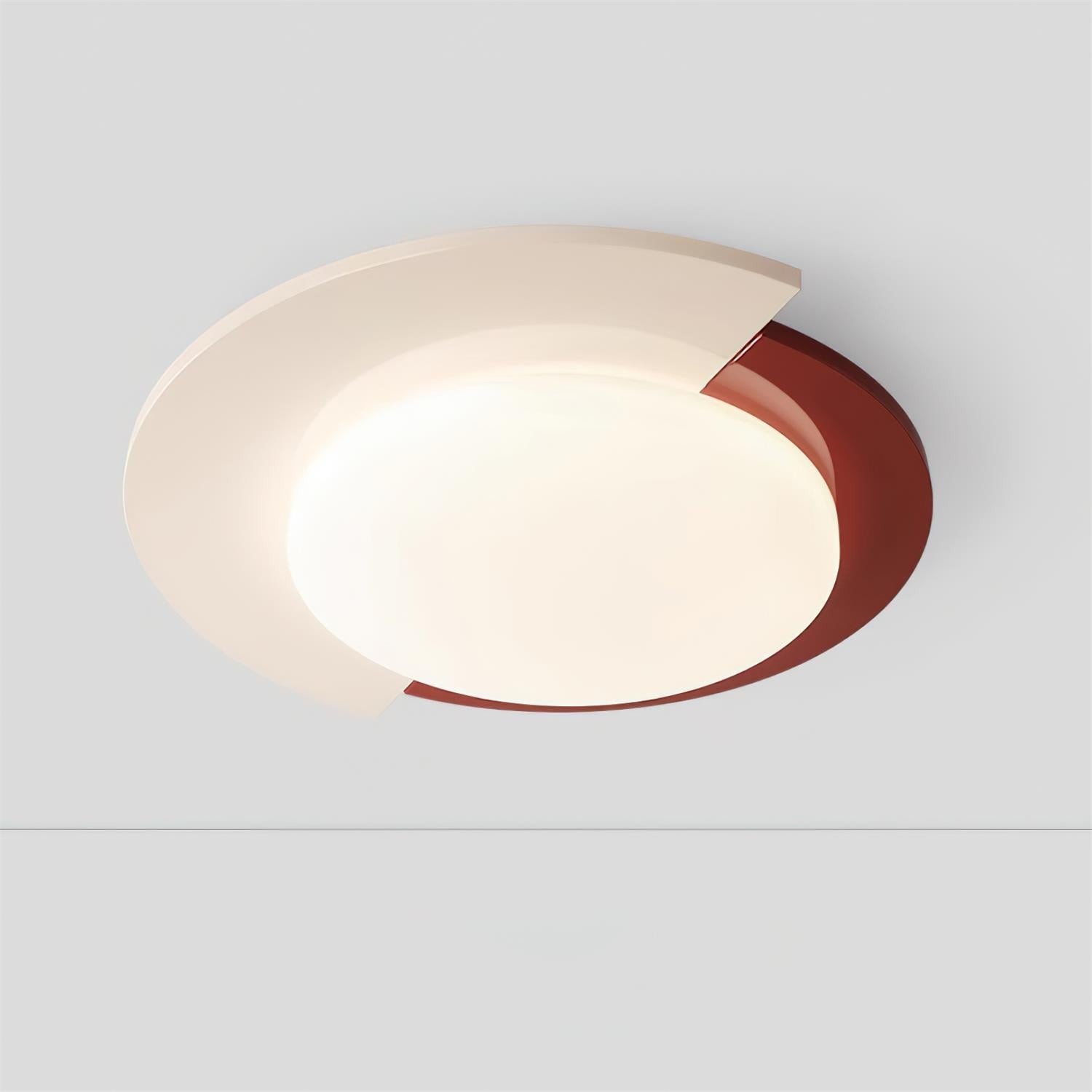 Red And White Round Ceiling Light M204