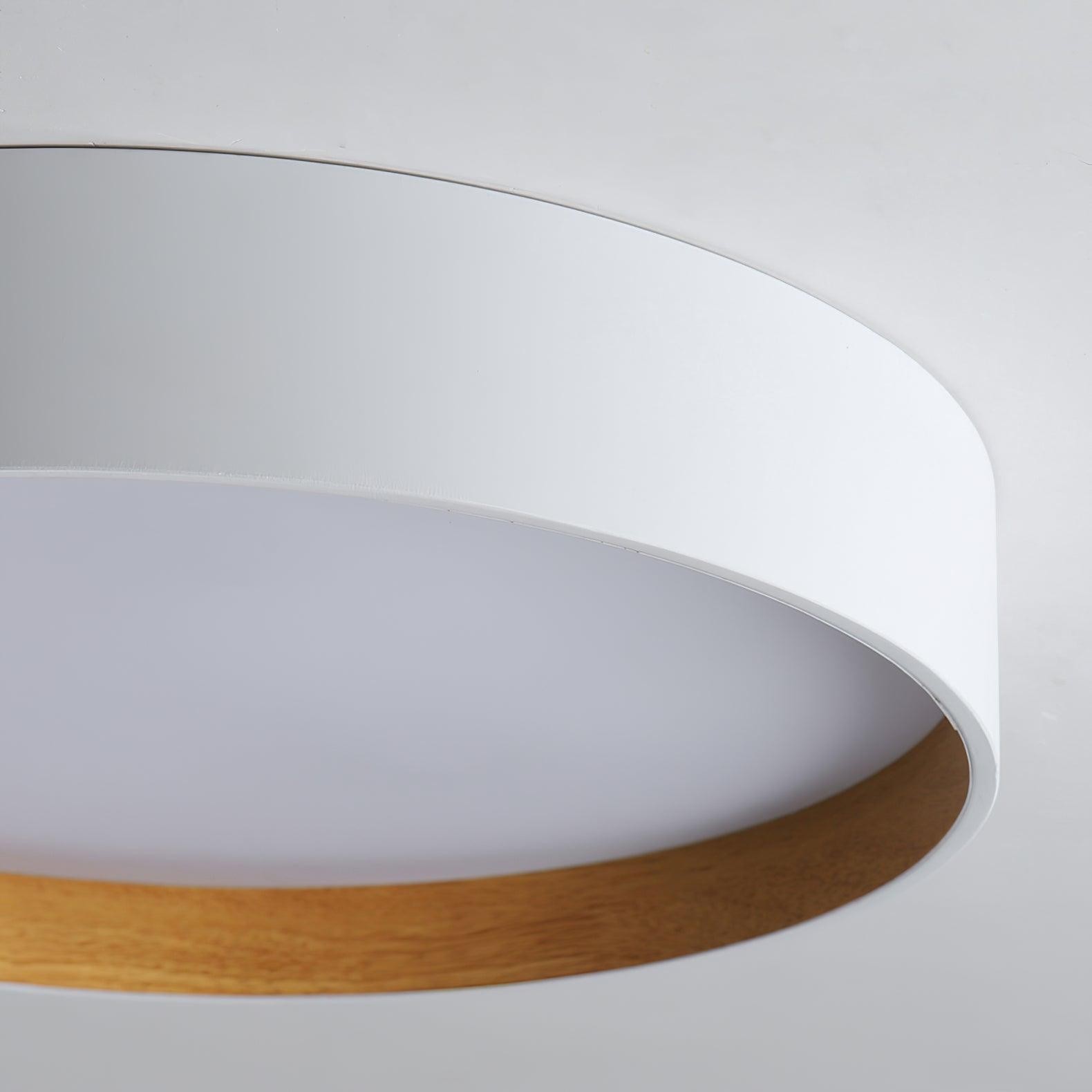 Japanese Minimalist Creative Wood Grain Round LED Ceiling Lamp M427