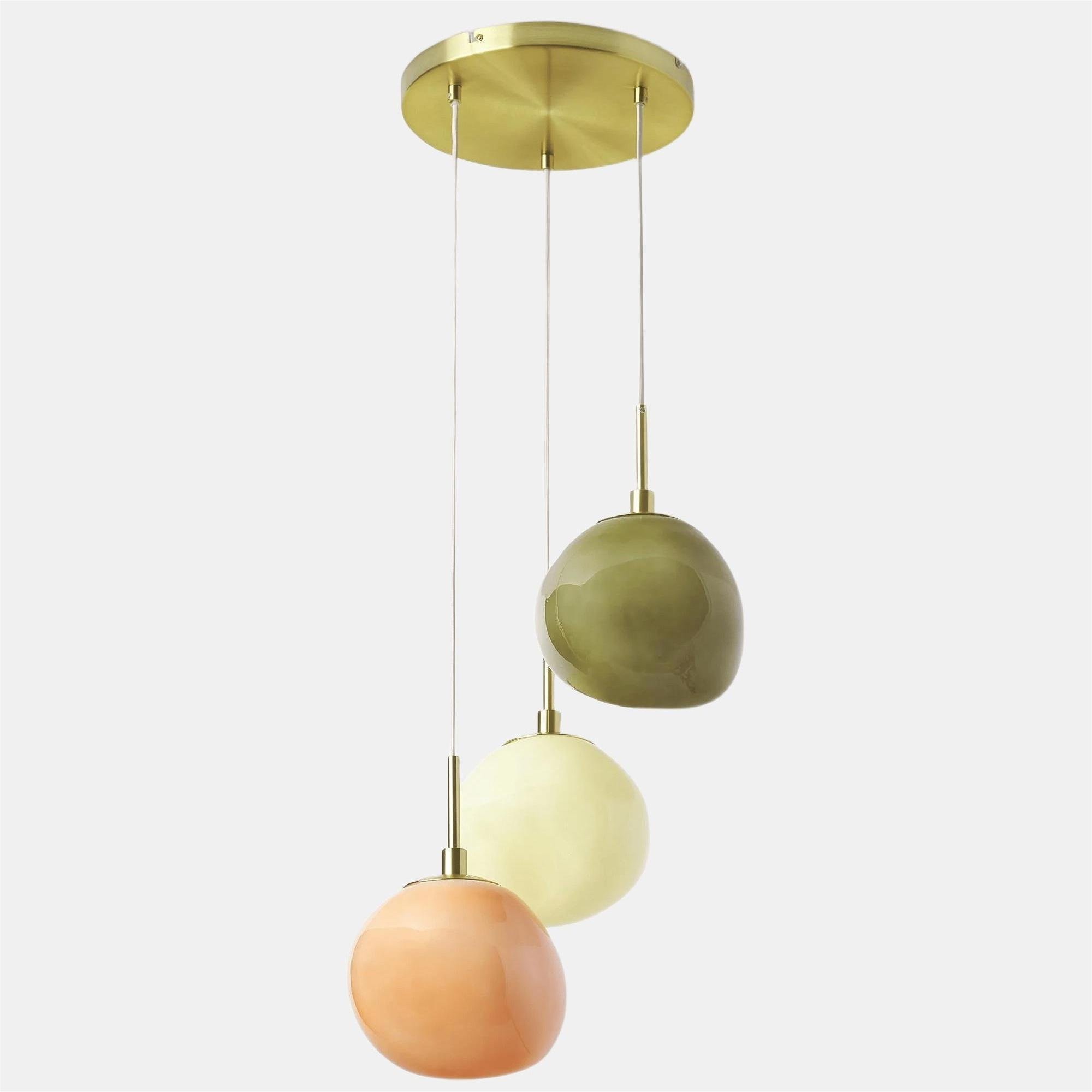 Multi-Shade Opal Glass Pendant - Cluster Hanging Lamp T420