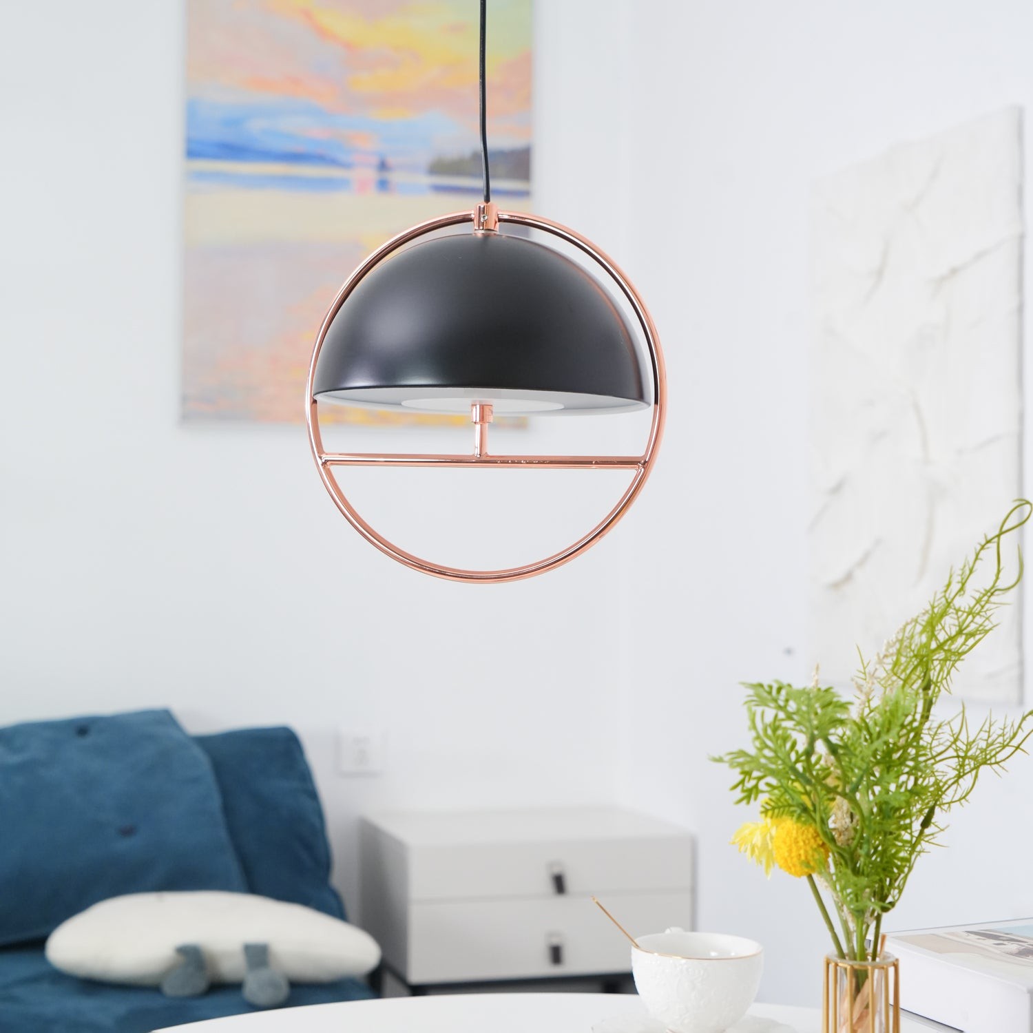 Nordic Hemispherical Ring Metal Pendant Lamp M551