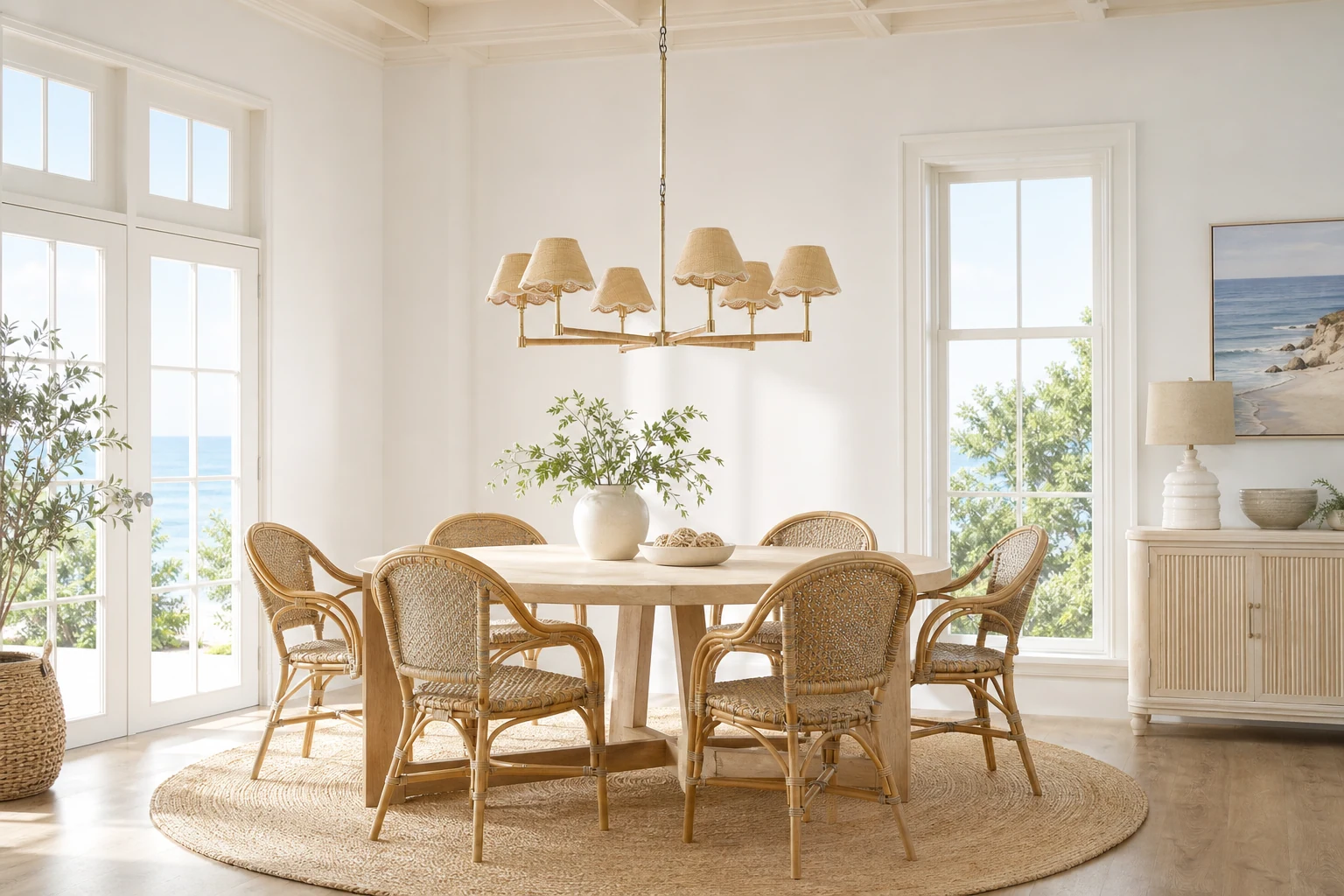 Żyrandol Larkspur D757 pokazany w scenie pokoju lifestylowego