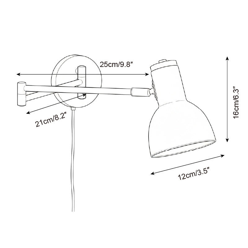 Collin Adjustable Plug In Wall Lamp D265