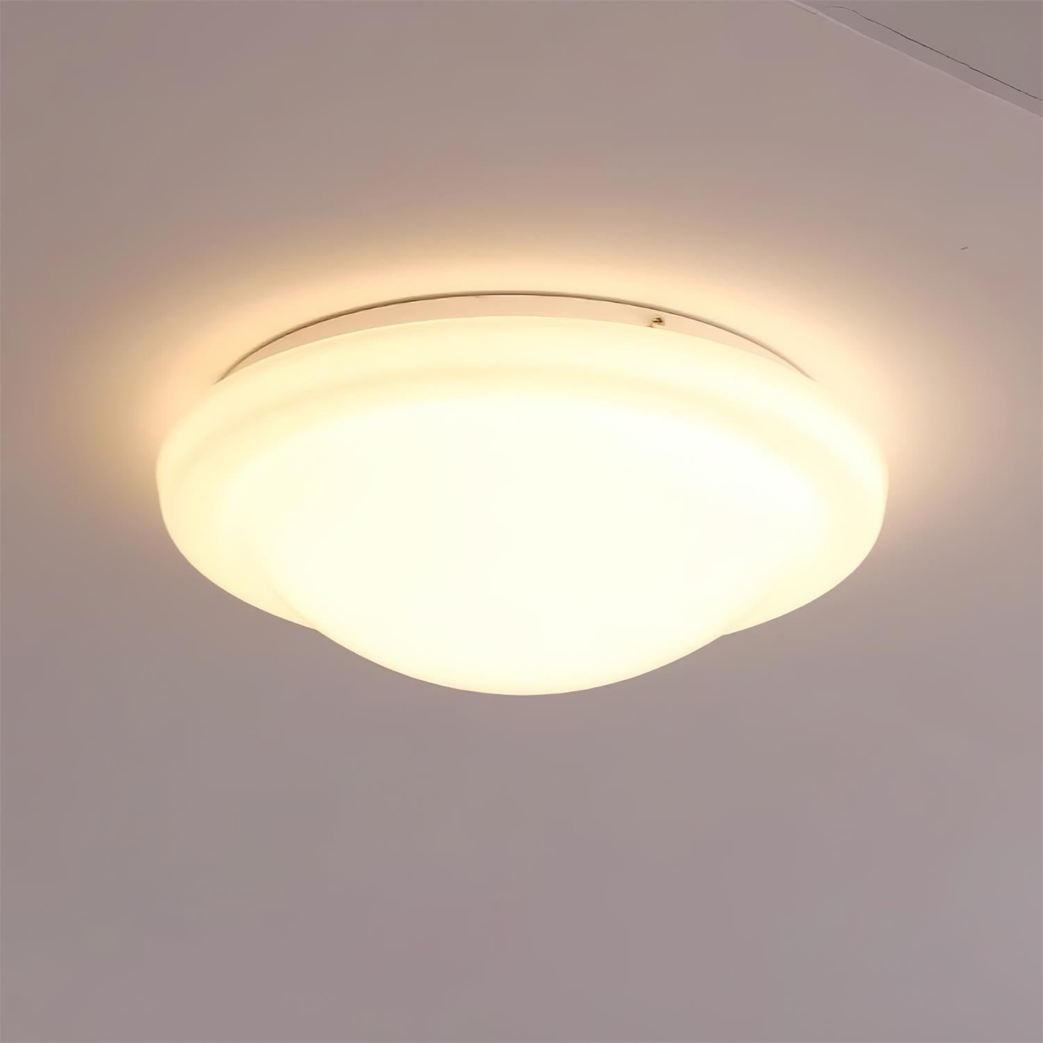 Modern Miminalist White Glass Led Ceiling Lamp M411