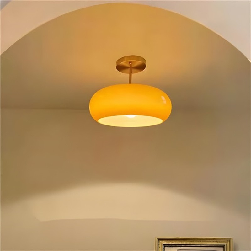 Art Deco Bauhaus Glass Disc Ceiling Light S152