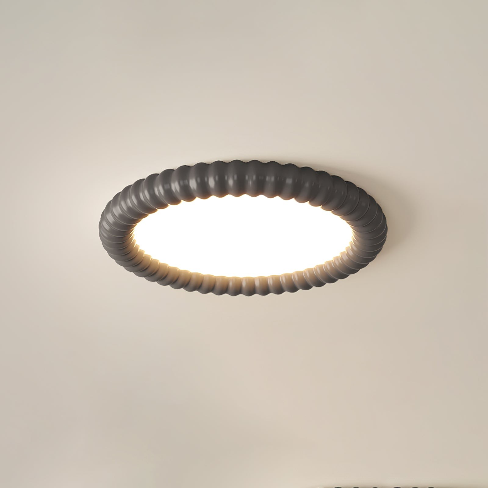 Cream Style Ripple Ring Ceiling Lamp M525