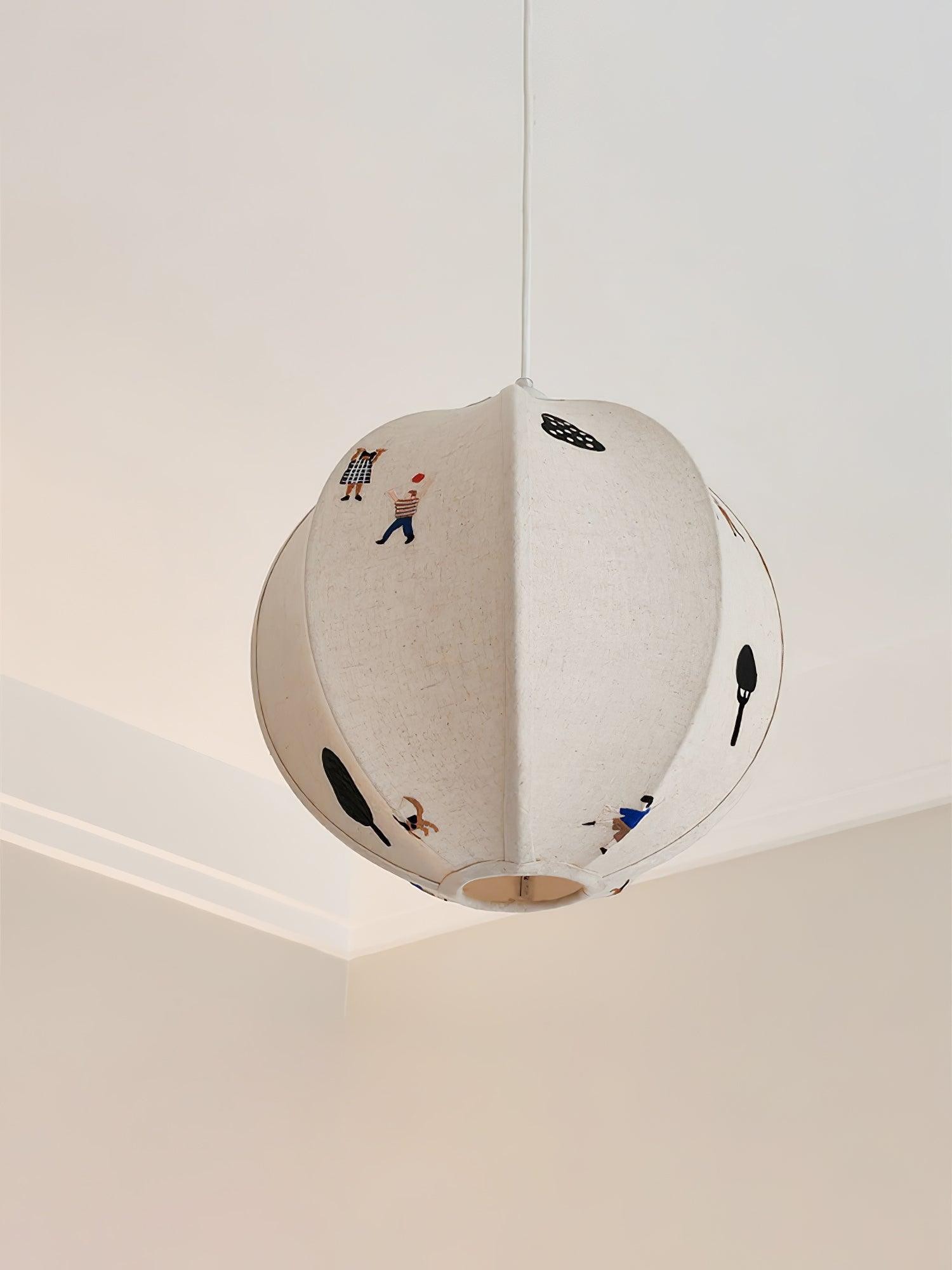 Park Embroidered Textile Pendant Lamp M442