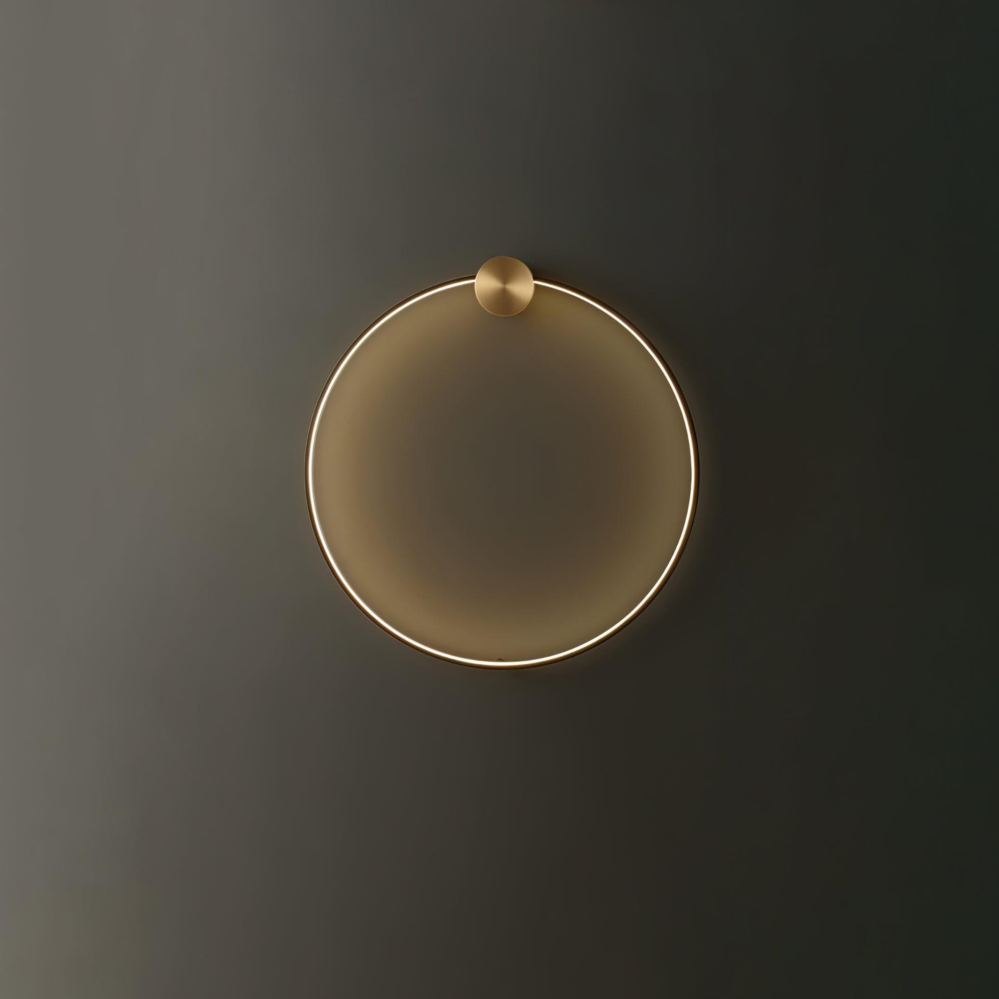 Minimalist Creative Simple Brass Round LED Wall Light M429