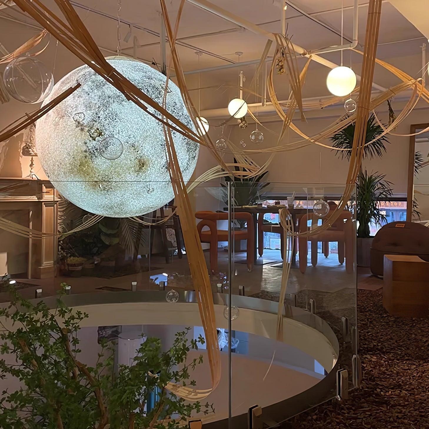 Planetary White Moon Chandelier Suitable For Living Room M98