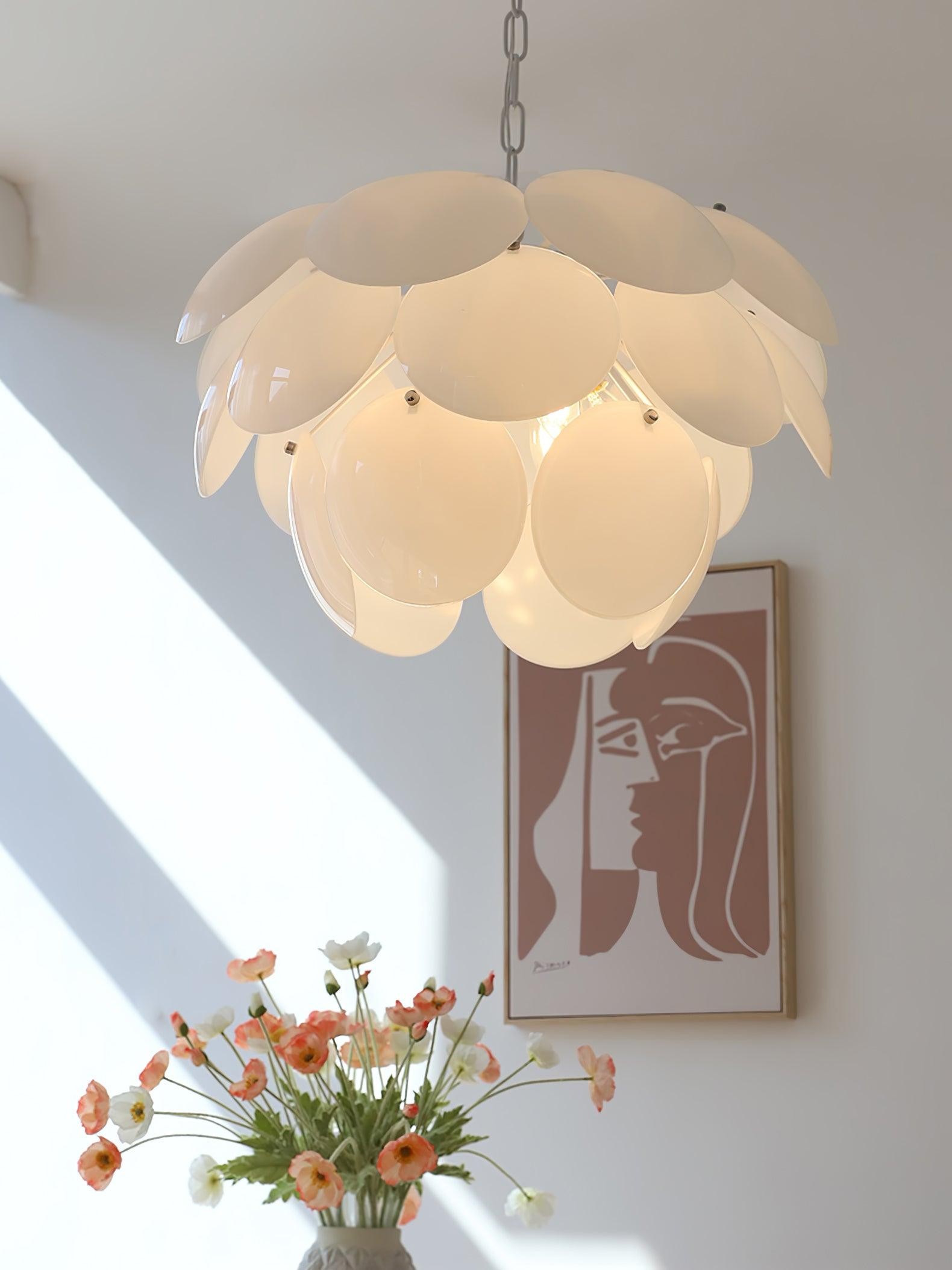 Luxury Fashion Luminous Petal Glass Chandelier M54