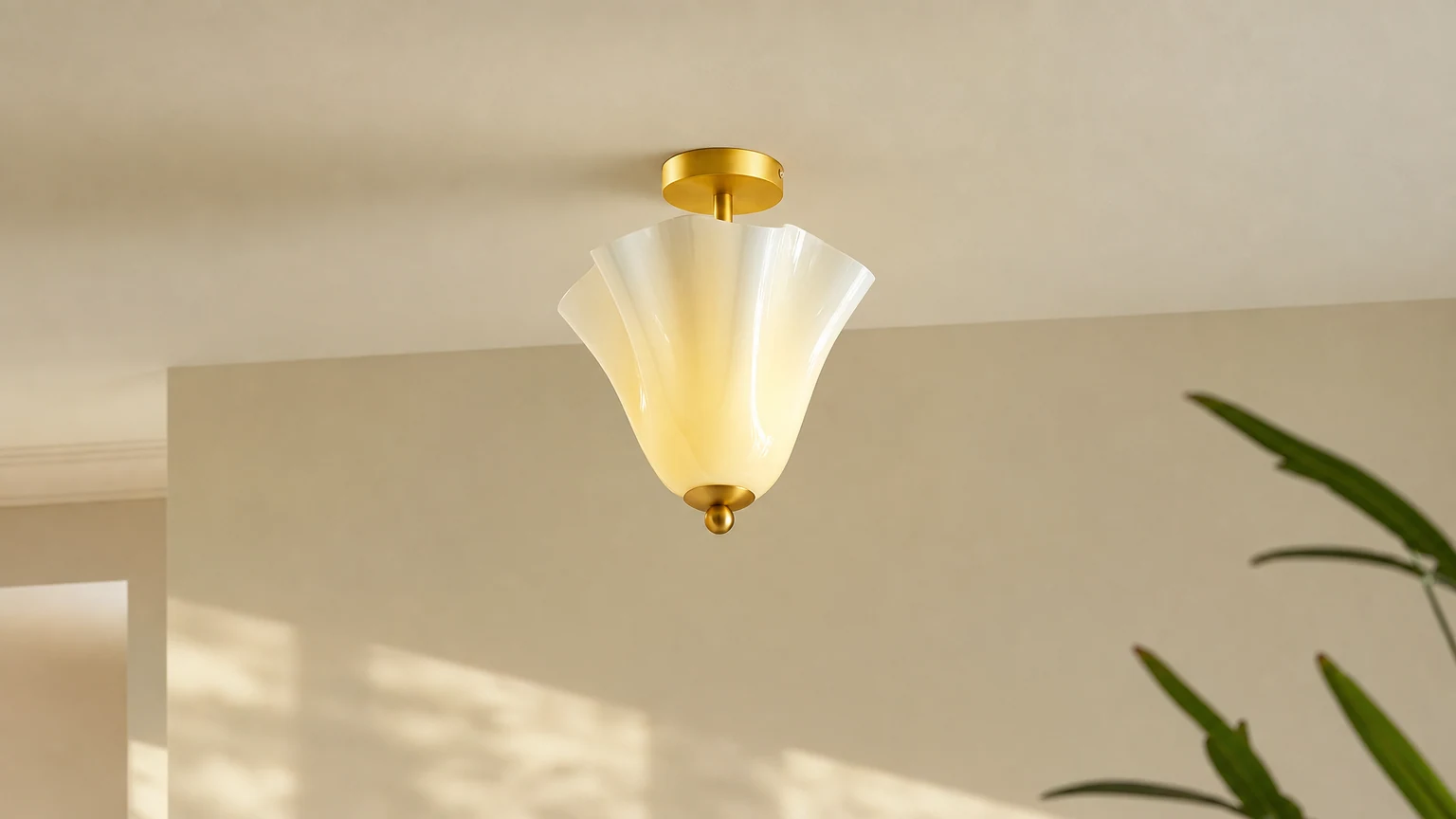 Lampa sufitowa Mido D258 zainstalowana w ciepłym pomieszczeniu