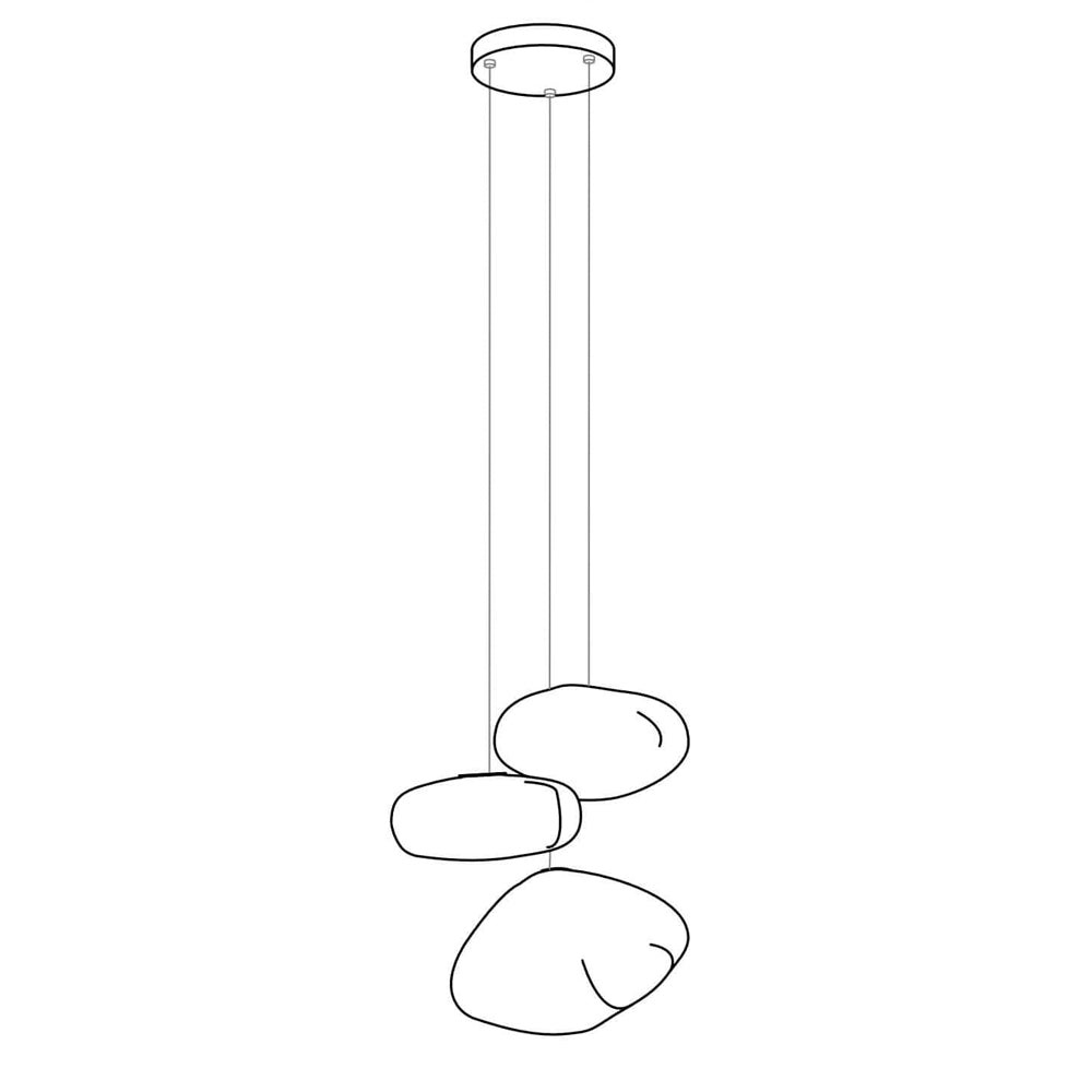 Multi-Head Irregular Glass Bubble Chandelier M180