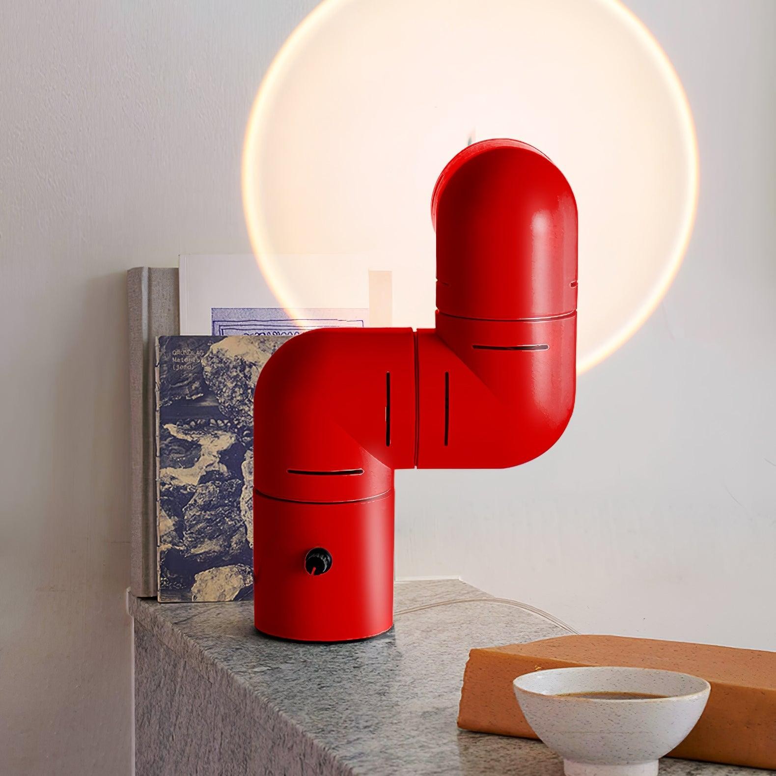 Red Tubular Table Lamp Suitable For Bedroom M20
