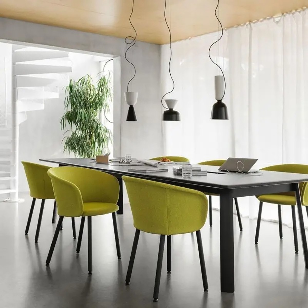 Sleek Alphabeta Pendant lamp in Vibrant Colors for Living Room S45