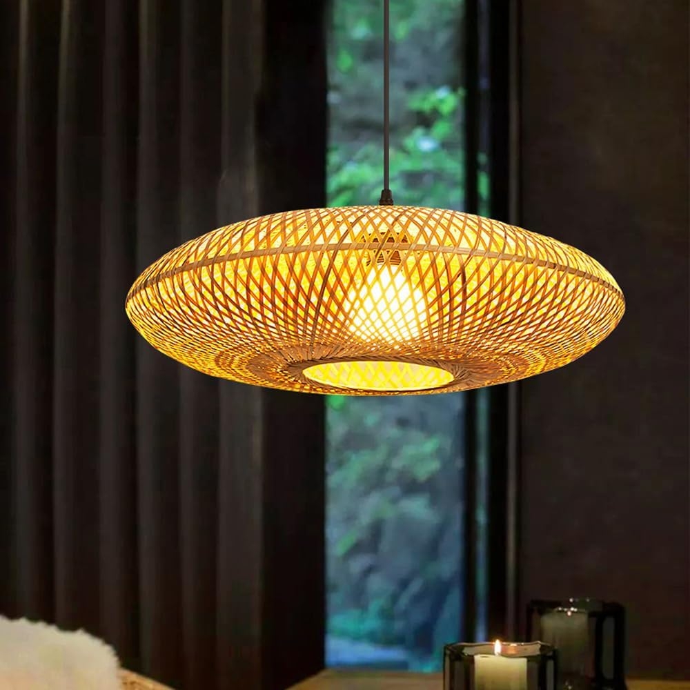 Treasure of the Dawn Bamboo Rattan Pendant Light D899