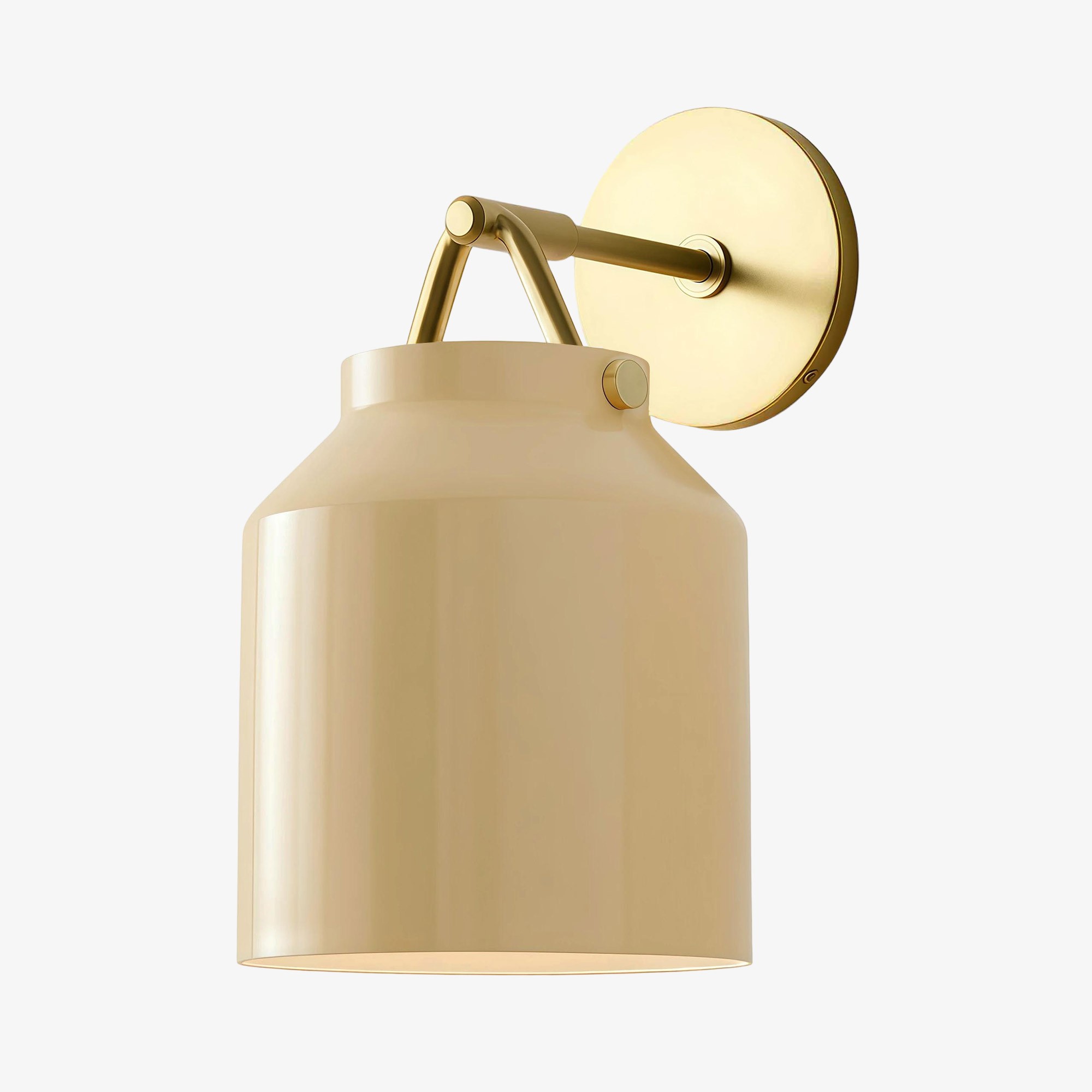 Hanton Modern Minimalist Brass and Glass Sconce – Damp Rated for Bathrooms T173