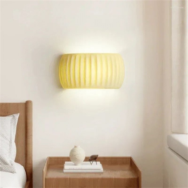 Modern Cream Style Resin Fluted Wall Lamp S150
